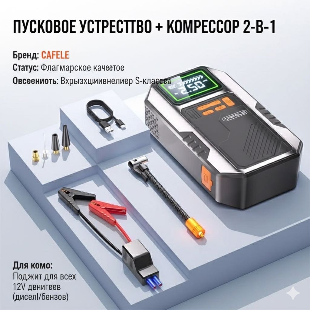 Автокомпрессор цифровой 30434325_322920943 купить,NaN