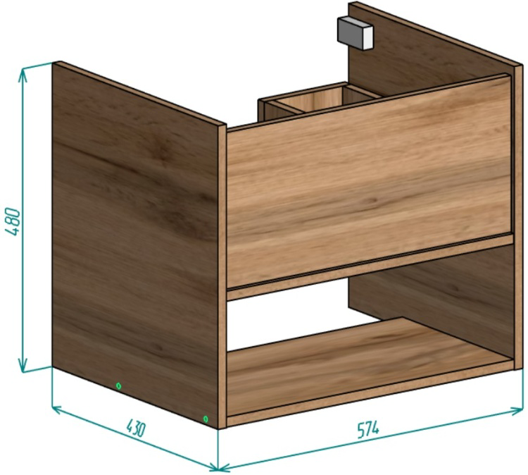 Тумба под раковину Мебель Азии UGT0000002UG290318 57.4x43x48см белый купить,39990