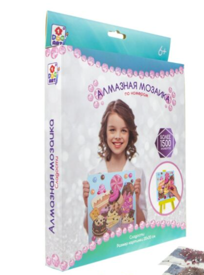 Алмазная мозаика 1Toy Art Набор Сладости 15х10см купить,NaN