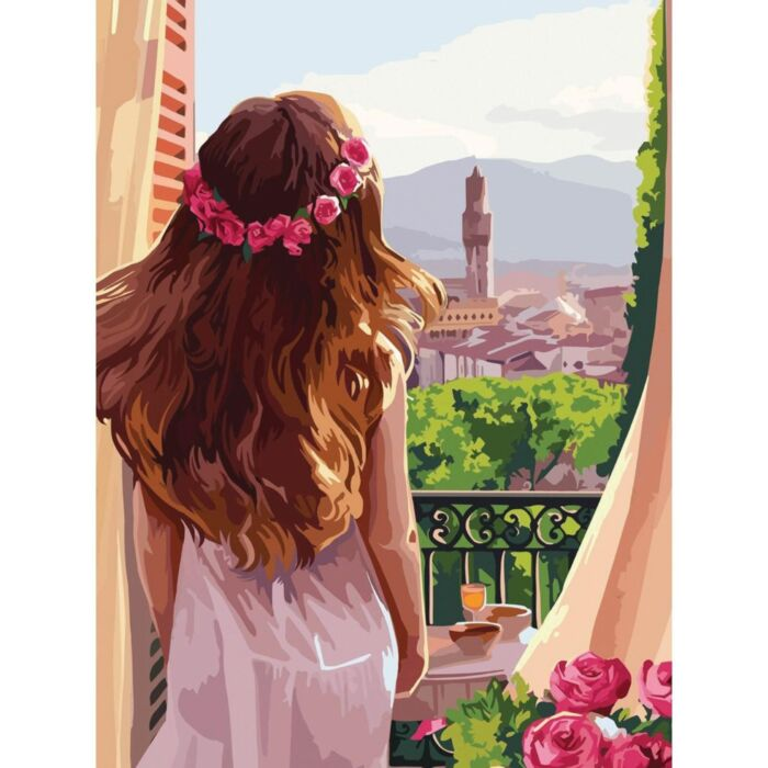 Алмазная мозаика с полным заполнением Sima Land Вид из окна 30х40см купить,NaN