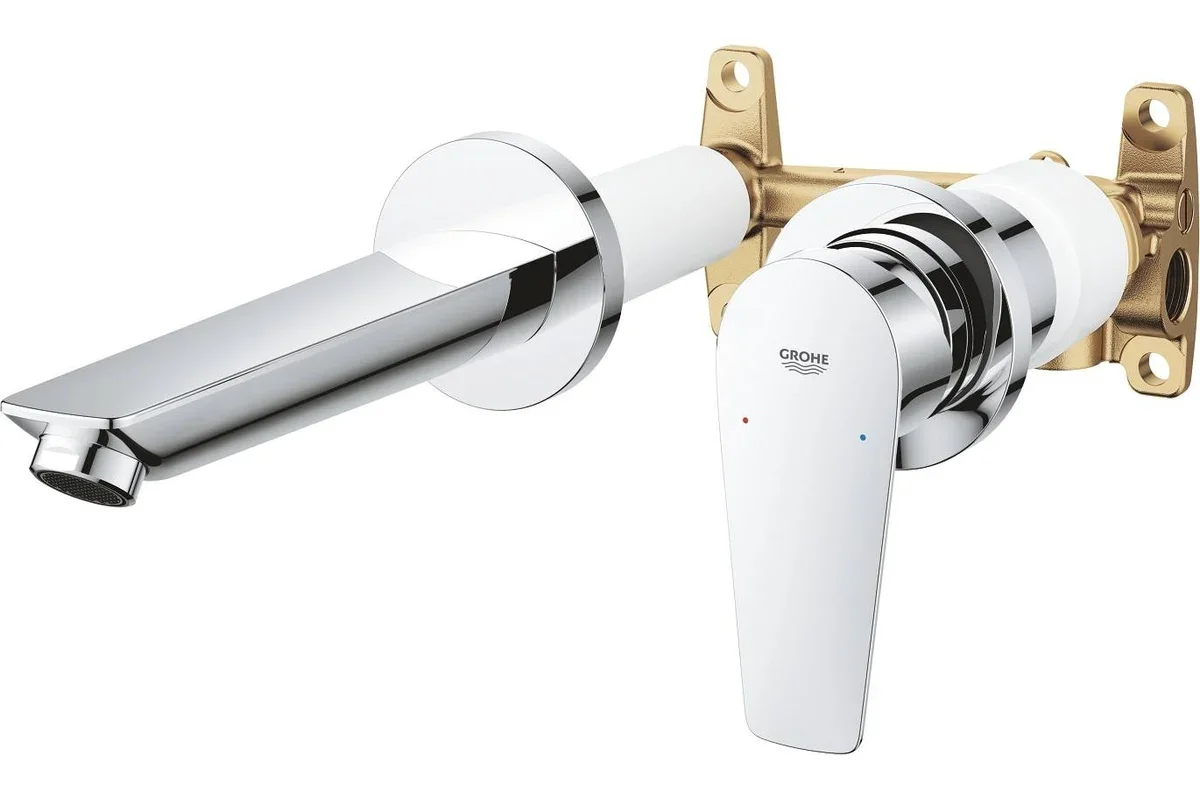 Смеситель для раковины на два отверстия Grohe BauEdge 20474001  купить,0
