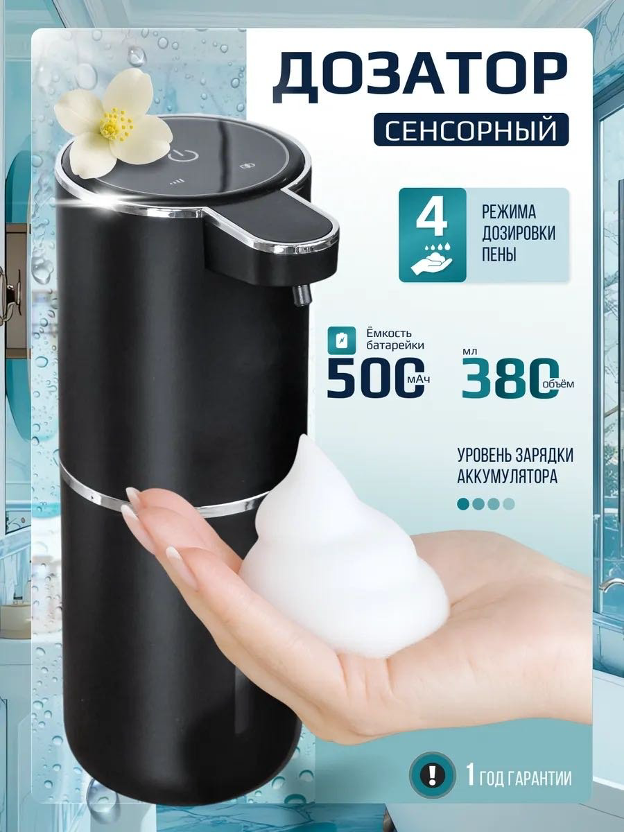 Диспенсер для жидкого мыла NABA P11 черный купить,NaN