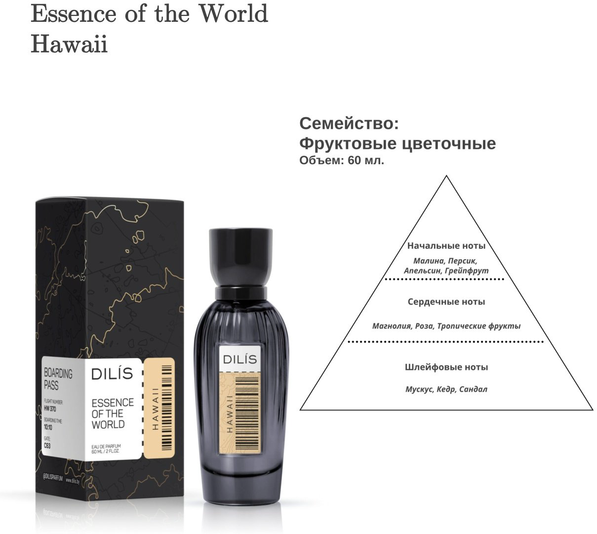 Dilis Essence of the World «Hawaii» парфюмерная вода EDP 60 мл, для женщин купить,NaN