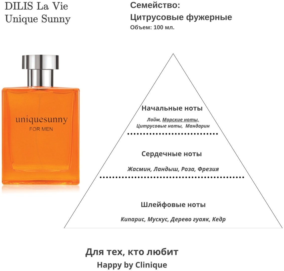 Dilis Unique Sunny туалетная вода EDT 100 мл, для мужчин купить,NaN