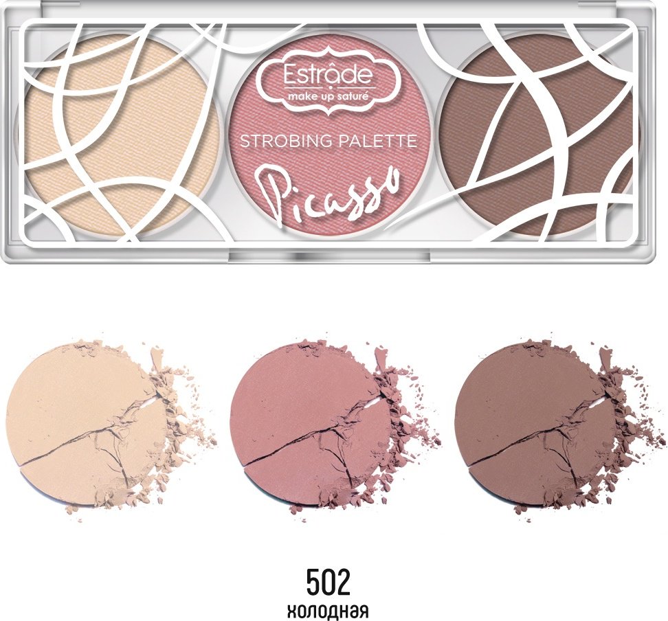 Estrade 502 Strobing palette Picasso румяна, скульптор, хайлайтер 502 купить,NaN