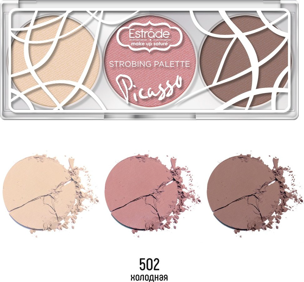 Estrade 502 Strobing palette Picasso румяна, скульптор, хайлайтер 502 купить,NaN