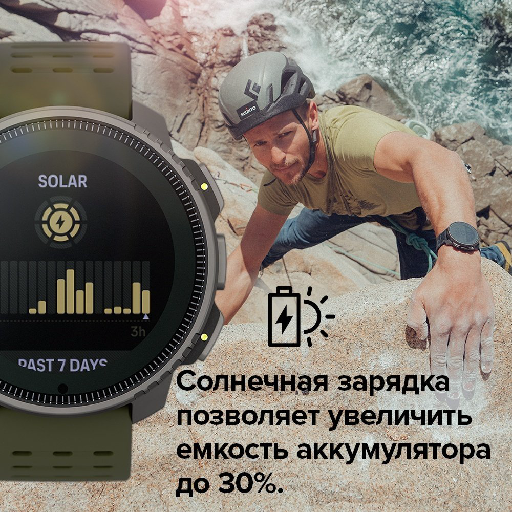 Смарт-часы Suunto VERTICAL Titanium Solar 49 мм серый-зеленый купить,454898