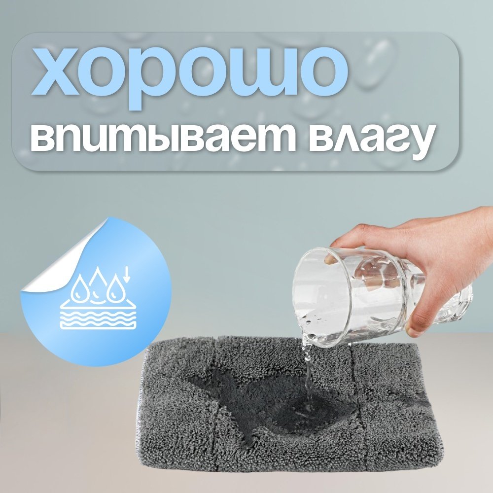 Тряпка clean line 360 1 шт, хлопок, микрофибра купить,NaN