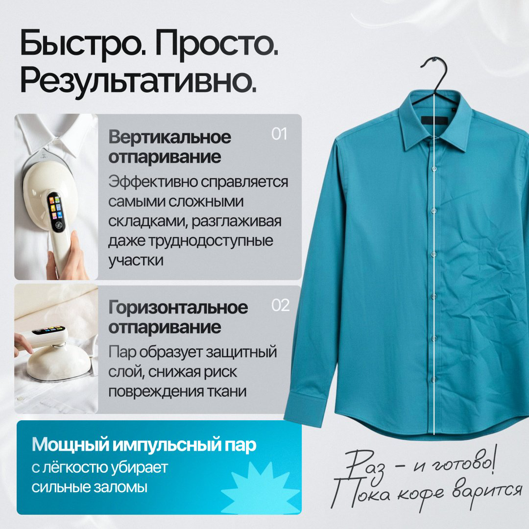 Отпариватель Modernico L-09 молочный купить,NaN