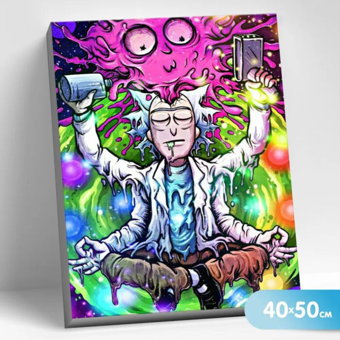 Картина по номерам Molly Арт Многорукий Рик и Морти 40х50см 26 цветов купить,NaN