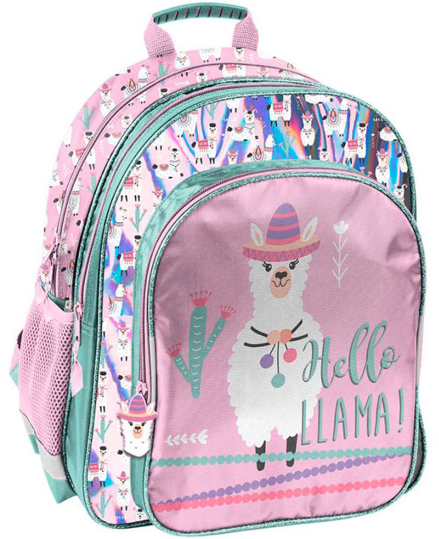 Рюкзак Paso Лама 38x29x20см розовый купить,NaN