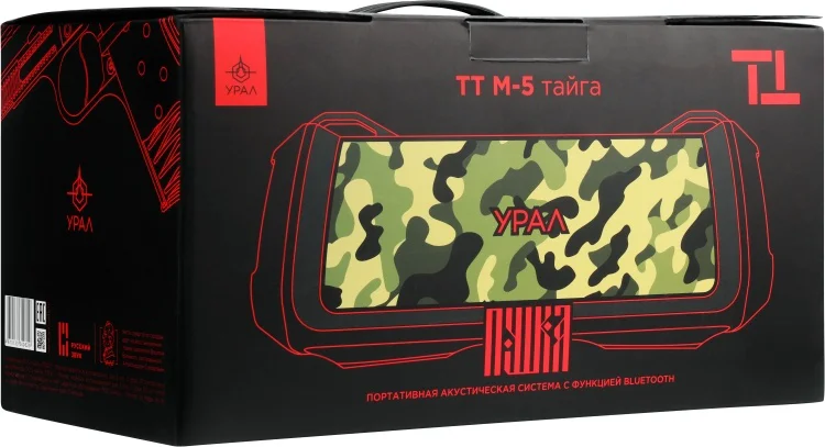 Портативная колонка УРАЛ ТТ М-5 черный, красный - ForteMarket Портативная колонка УРАЛ ТТ М-5 черный, красный купить,0