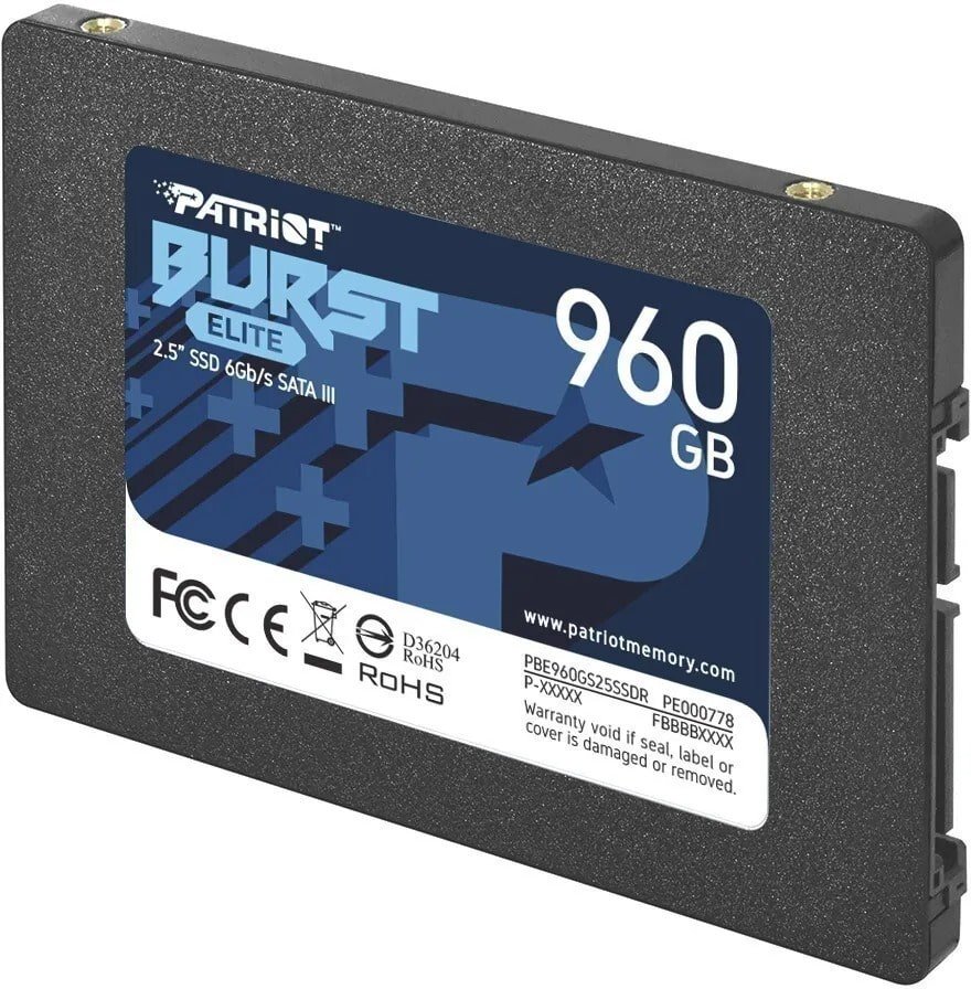 SSD накопитель Patriot Burst Elite PBE960GS25SSDR 960Gb
