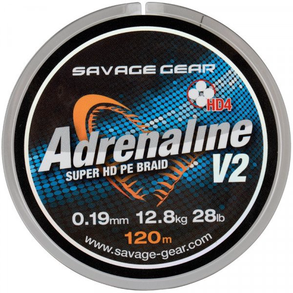 Рыболовная леска Savage Gear HD4 Adrenaline V2 0.16мм 120м серая купить,NaN