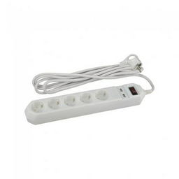 Сетевой фильтр Эра Б0019037 USF-5ES-1.5M-USB-W 1.5 м белый
