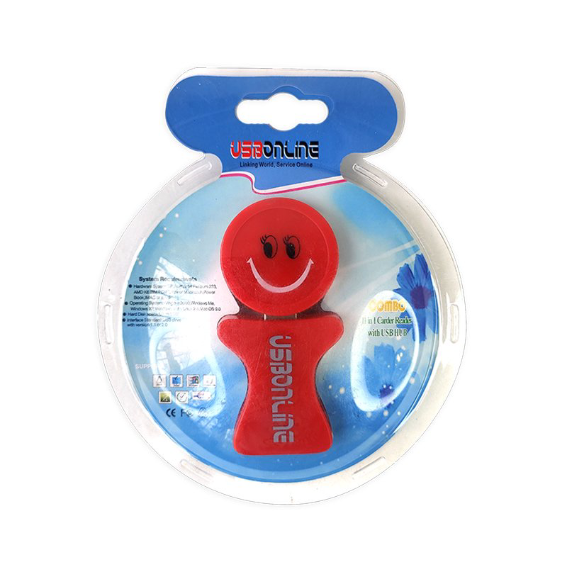 USB Hub +CR Usbonline PP0018 красный купить,1069