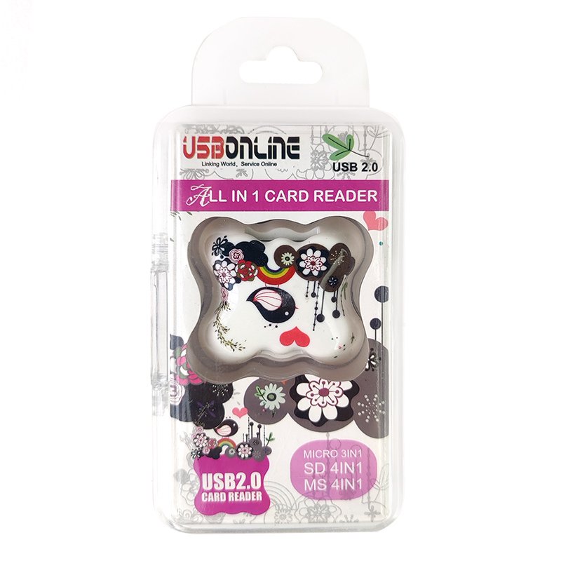 Картридер ViTi USB Card Reader Usbonline PP0021 белый купить,0