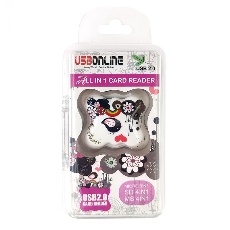 Картридер ViTi USB Card Reader Usbonline PP0021 белый купить,1069