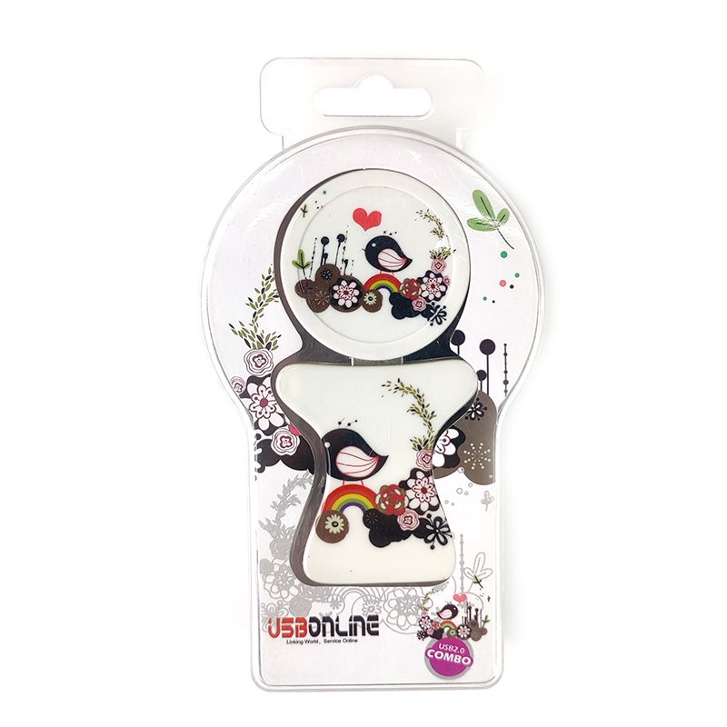 USB Hub +CR Usbonline PP0018 белый