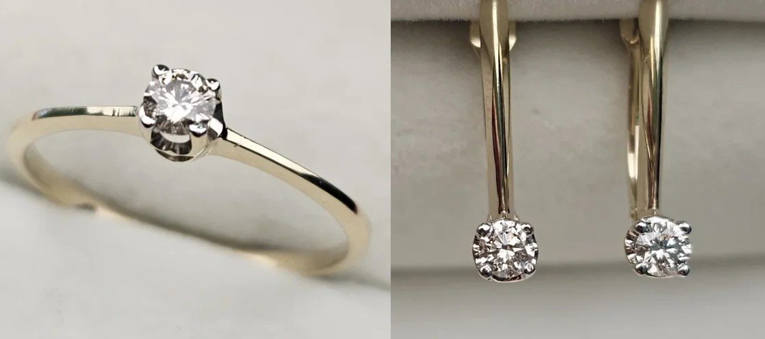 Комплект Deimantas 108609449 15,5р 0,16ct 0,30ct. купить,NaN
