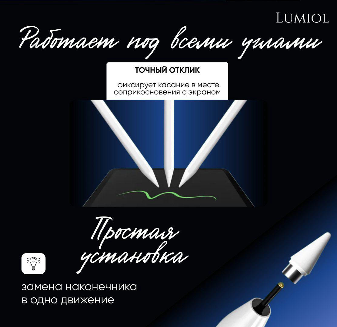 Стилус Lumiol Pencil Pro белый купить,NaN
