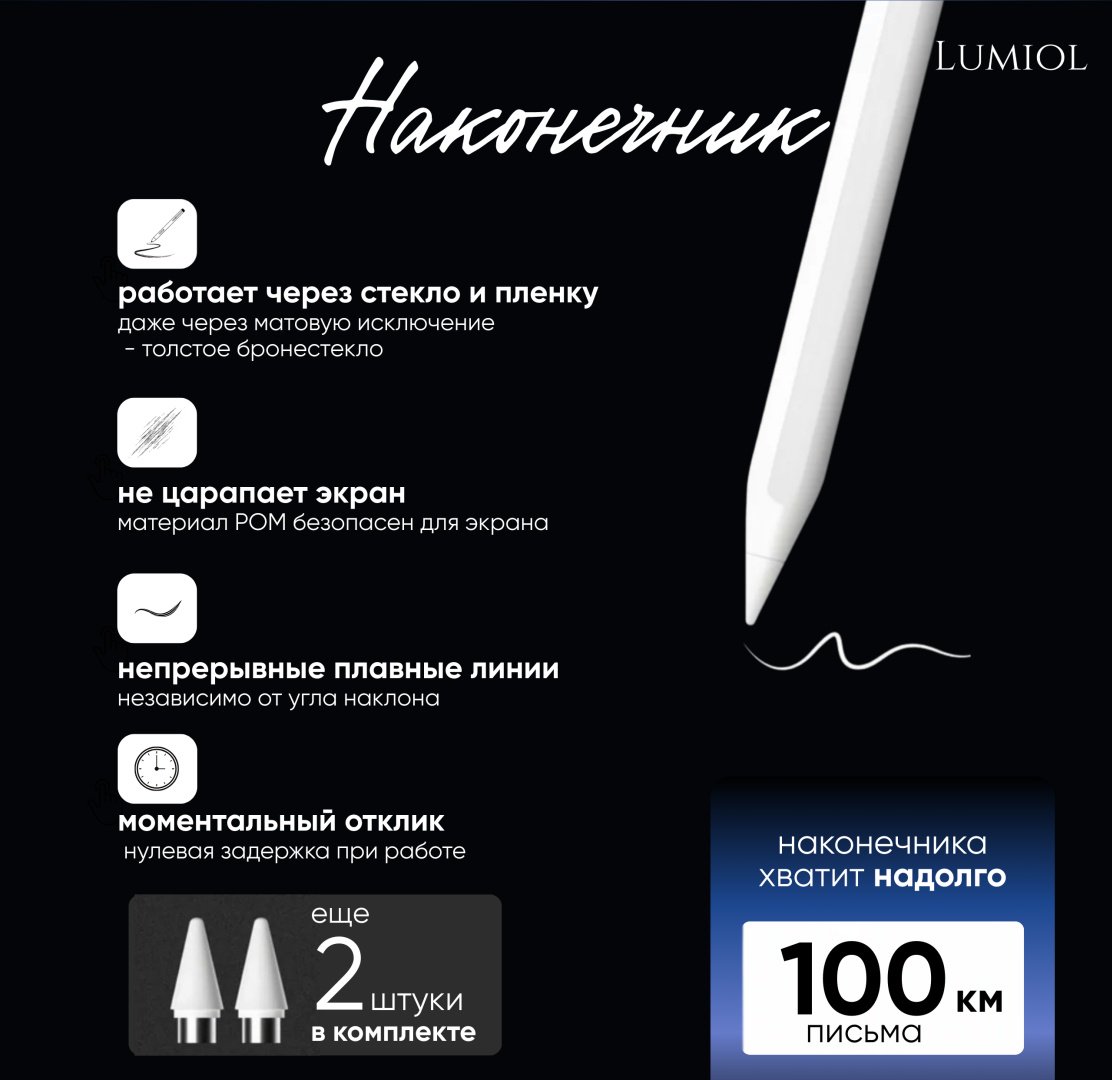Стилус Lumiol Pencil Pro белый купить,NaN