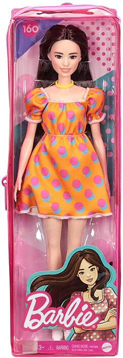 Кукла Barbie Модницы Игра с модой в платье в горошек GRB520 29см купить,NaN