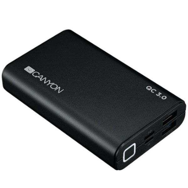 Power Bank Canyon CND-TPBQC10B 10000mAh чёрный купить,NaN