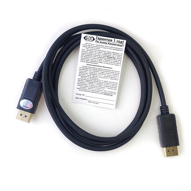 Кабель ViTi DP 1.8м черный - ForteMarket Кабель ViTi DP 1.8м черный купить,0