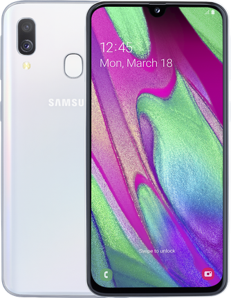 Смартфон Samsung Galaxy A40 64Gb White купить,NaN