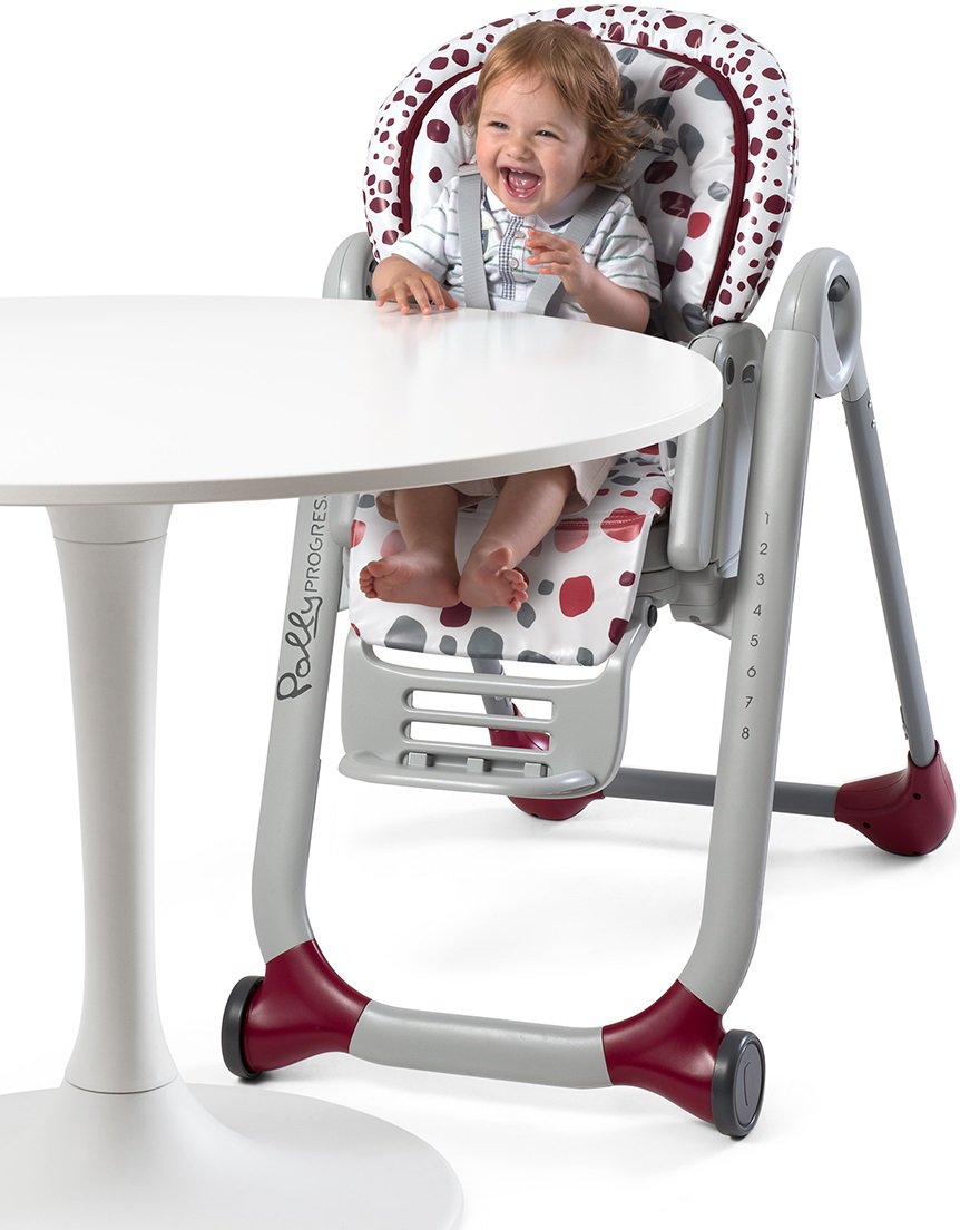 Стульчик для кормления Chicco Polly Progres5 Cherry белый купить,NaN