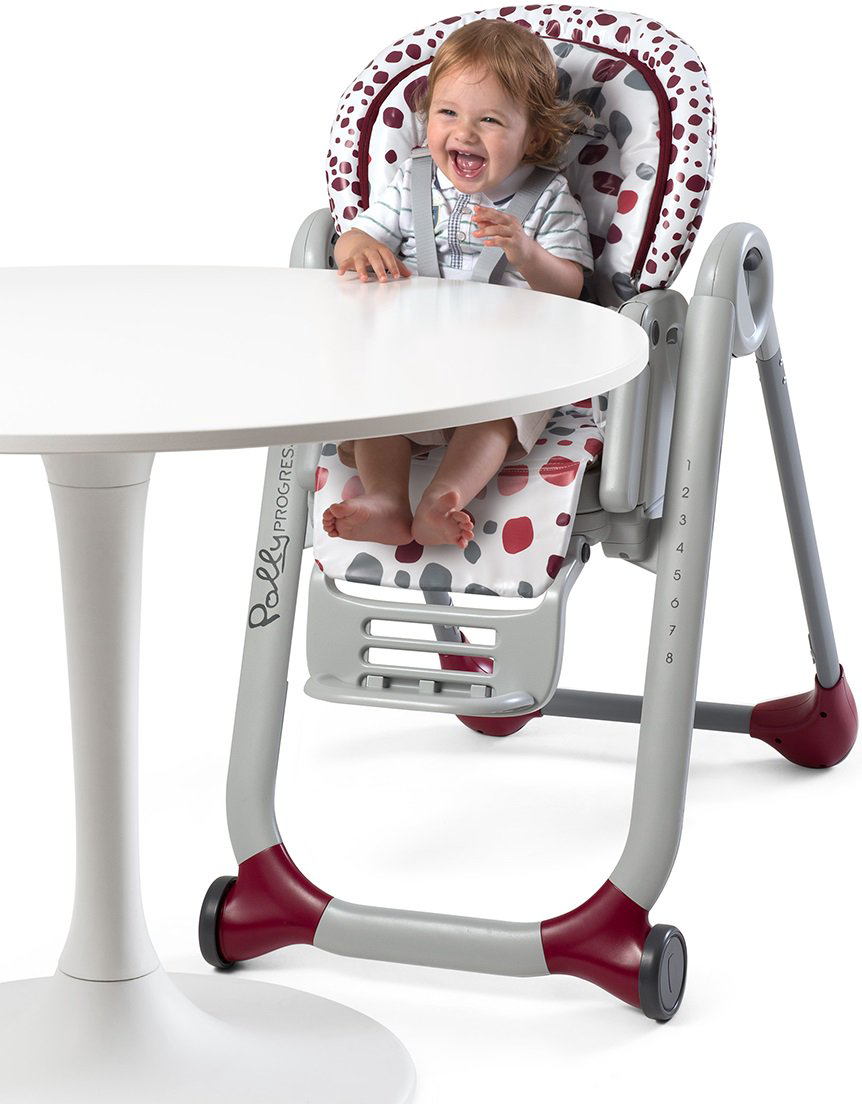 Стульчик для кормления Chicco Polly Progres5 Cherry белый купить,NaN