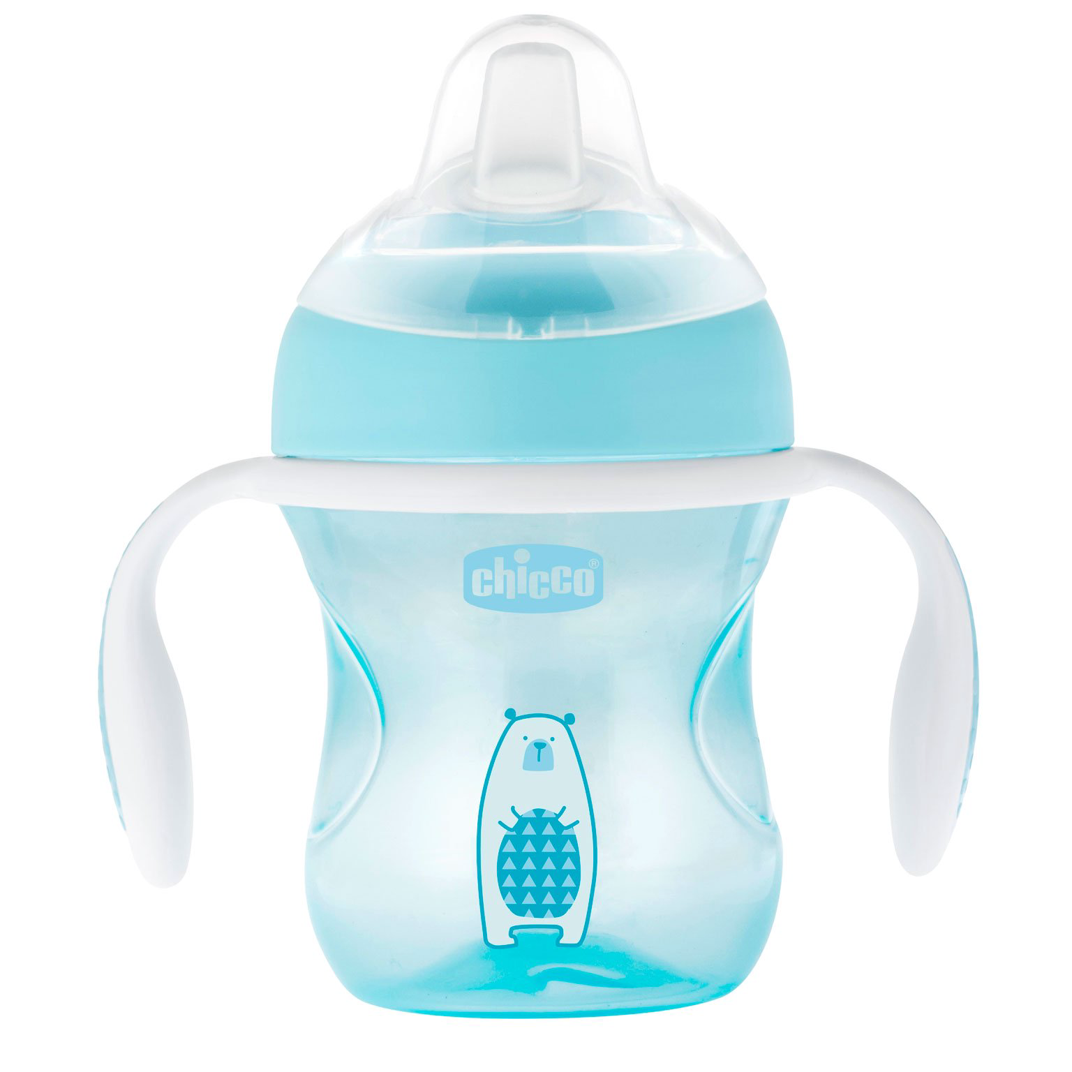Поильник Chicco Transition Cup 4M+ Boy голубой