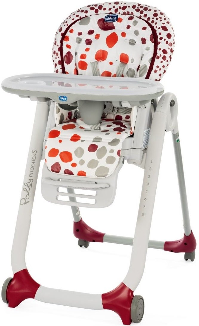 Стульчик для кормления Chicco Polly Progres5 Cherry белый купить,NaN