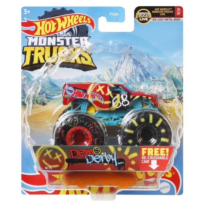 Машинка Hot Wheels Monster Trucks 1:64 Dem Derby FYJ44/GWK05 купить,NaN