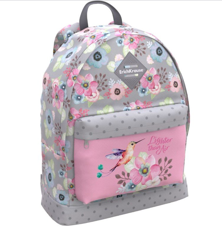 Рюкзак ErichKrause EasyLine 17 L Colibri 40х29х13см серый купить,NaN