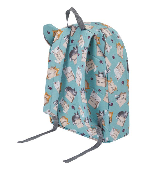 Рюкзак Erich Krause EasyLine Animals 17L Cat&Box 29x39x13см голубой купить,NaN