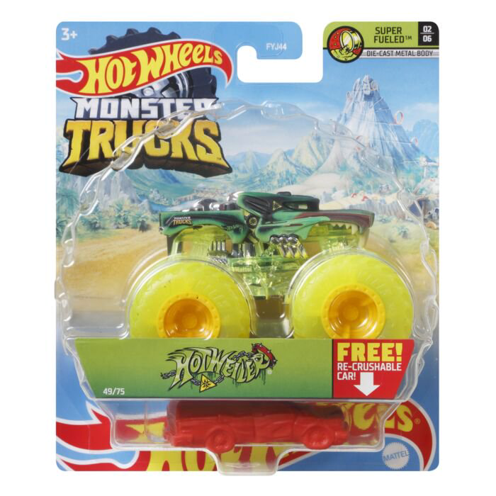 Машинка Hot Wheels Monster Trucks 1:64 HotWeiler FYJ44/GWK06 купить,NaN