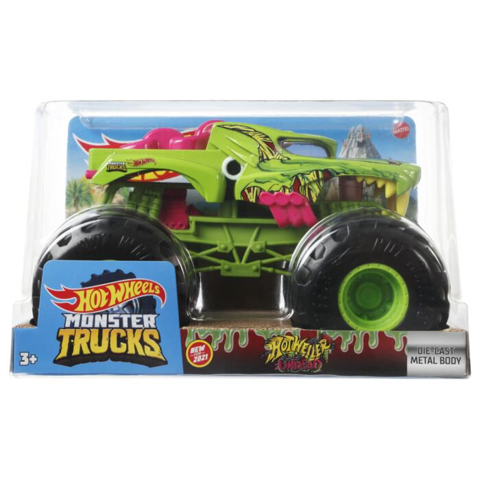 Машинка Hot Wheels Monster Trucks 1:24 Undead Hotweiler FYJ83/GTJ39 купить,NaN