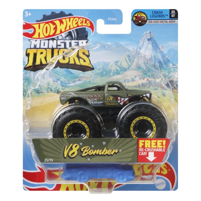 Машинка Hot Wheels Monster Trucks 1:64 V8 Bomber FYJ44/GWJ95 купить,NaN