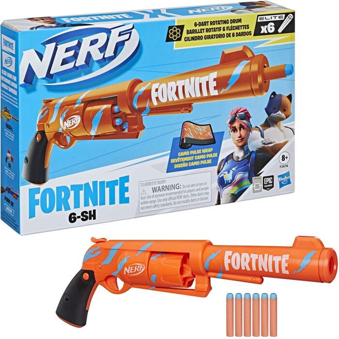 Бластер Hasbro Nerf Fortnite 6-SH оранжевый купить,NaN