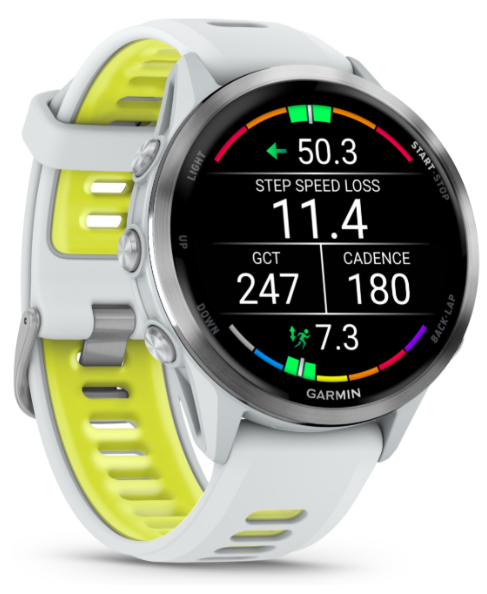 Смарт-часы Garmin Forerunner 970 47 мм белый-зеленый купить,460546