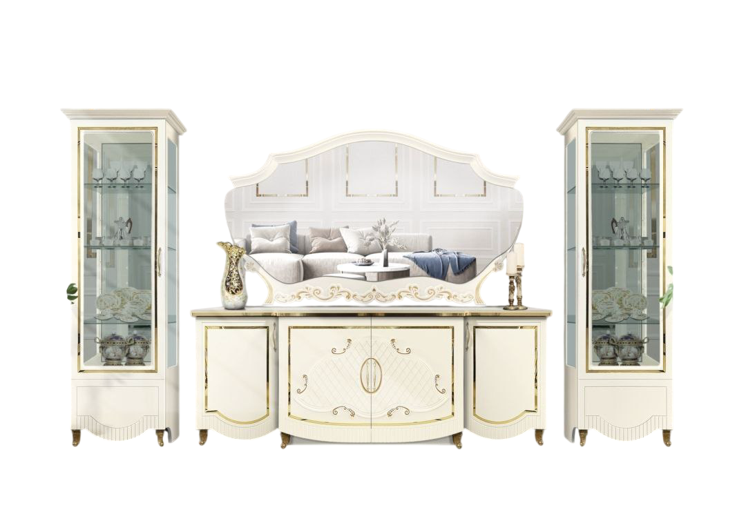 Стенка для гостиной Elegant Лейла кремовый купить,NaN