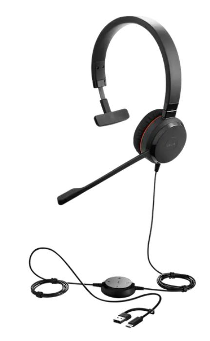 Гарнитура Jabra EVOLVE 20 UC Mono USB-A/C 4993-829-269 Black купить,NaN