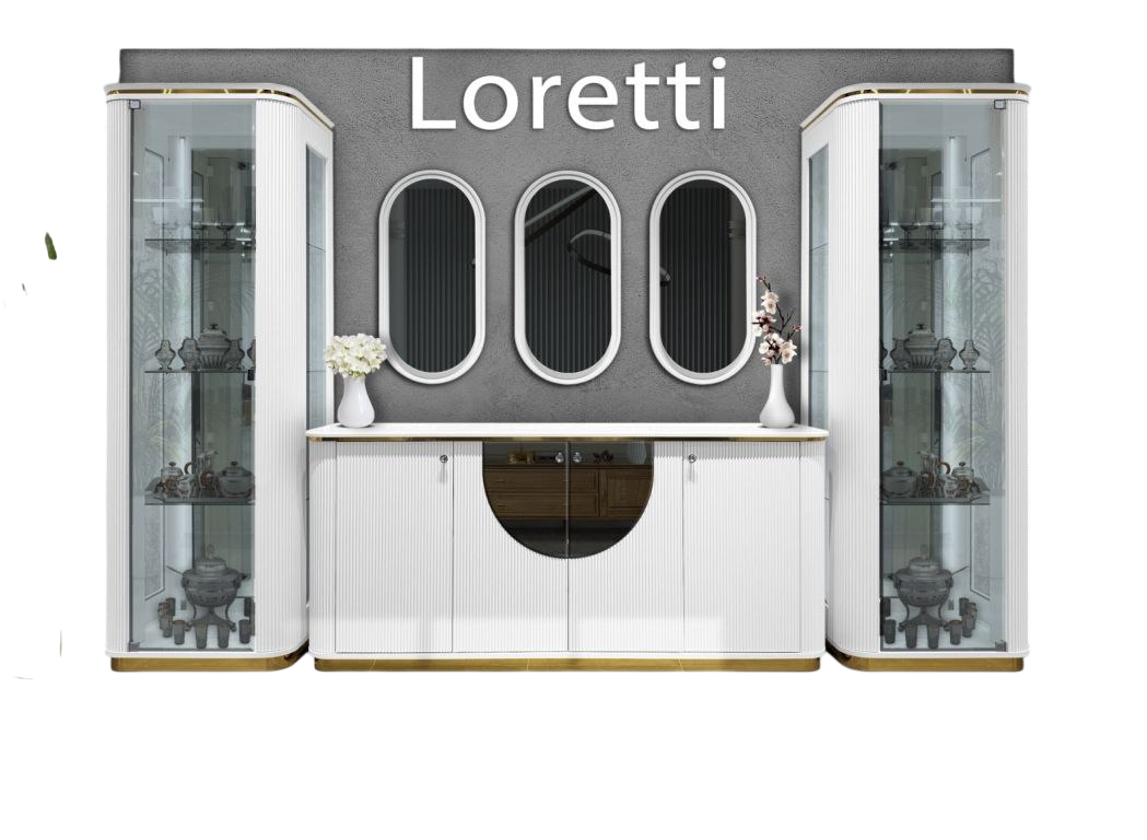 Стенка для гостиной Elegant Лоретти 350x211.5см белая купить,NaN
