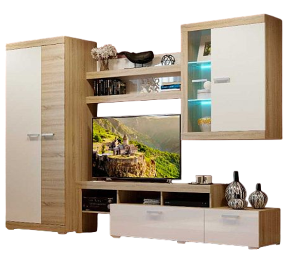 Стенка Памир Соната 280х196х54.4см белый купить,NaN