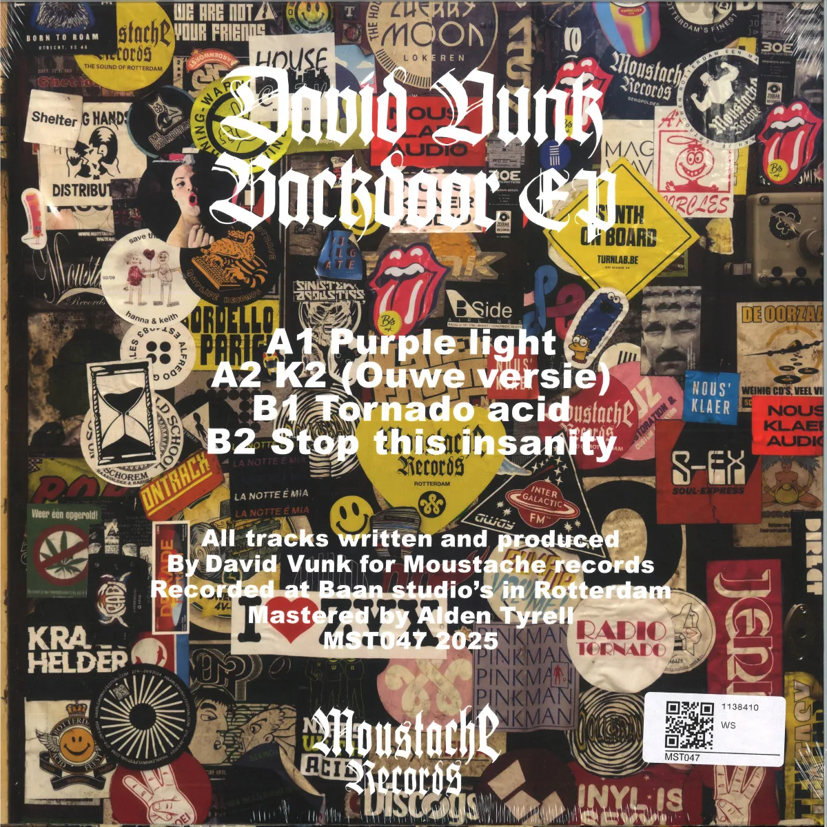 Back cover — David Vunk — Backdoor EP