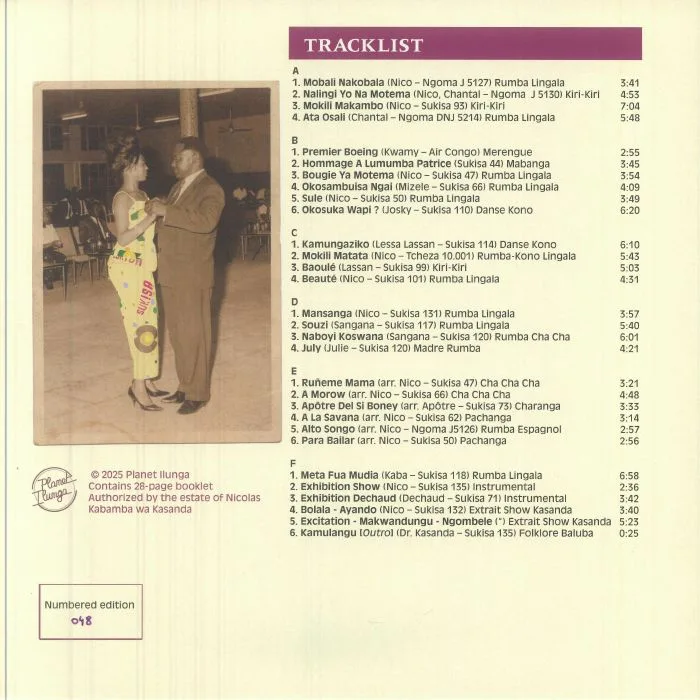 Back cover — DOCTEUR NICO — Docteur Nico Presents African Fiesta Sukisa 1966-1974