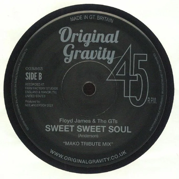 Back cover — Floyd JAMES & THE GT's — Sweet Sweet Soul