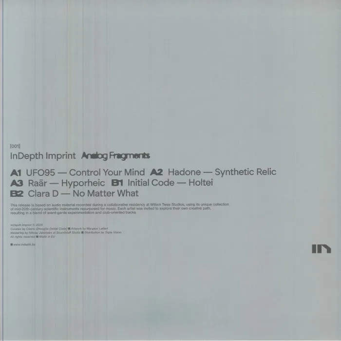 Back cover — UFO95 / HADONE / RAAR / INITIAL CODE / CLARA D — Analog Fragments